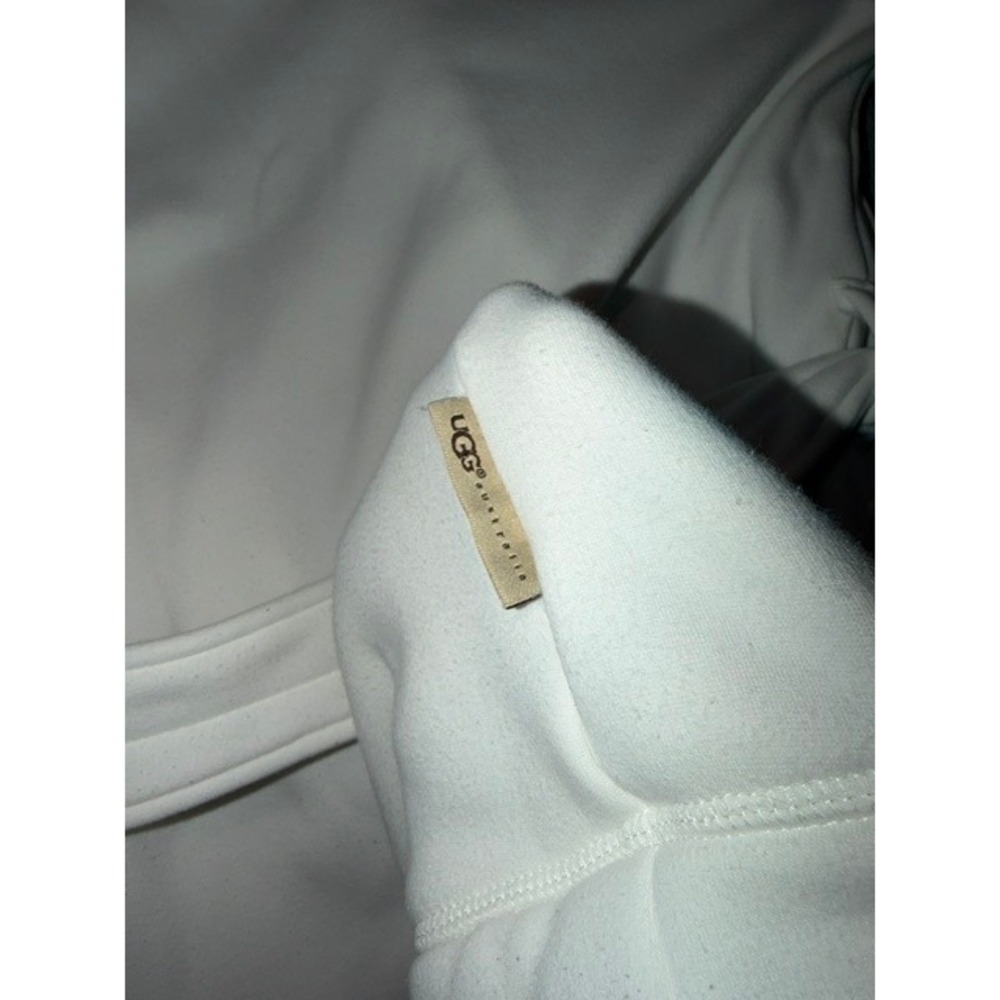 UGG Australia Duffield II White Plush Fleece Robe Shawl Collar Size Medium - Picture 3 of 5